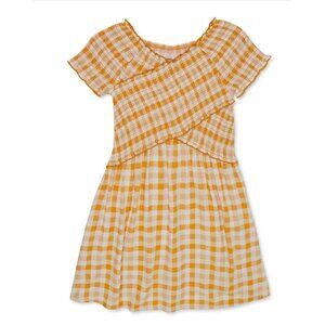 NWT Girls Yellow Summer Criss Cross Dress Size XL 14/16 – Stretchy & Comfy